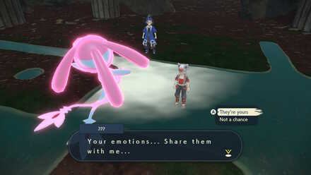 Legends Arceus answering Mesprit