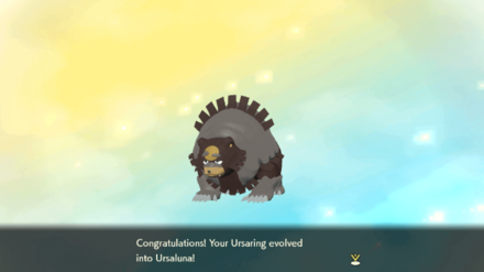 Evolving Ursaring into Ursaluna