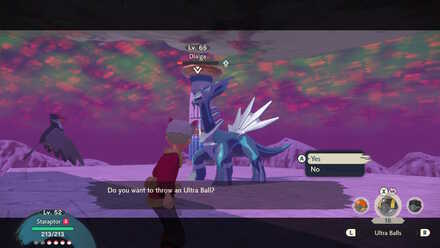 Legends Arceus catch Dialga/Palkia to proceed