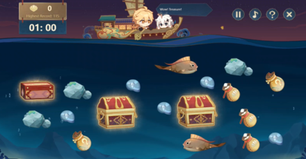 Geshin - All Salvage at Sea Stages - Stage 01 - Wow Treasure