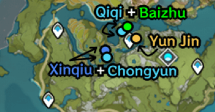 Genshin - Lantern Rite 2022 Character Locations in Qingce Village