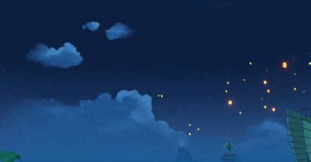 Genshin - Fireworks Dance Amidst A Snowy Sky Fireworks launched