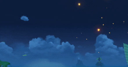 Genshin - Kindled Trees by the Moonlit Window Fireworks launched