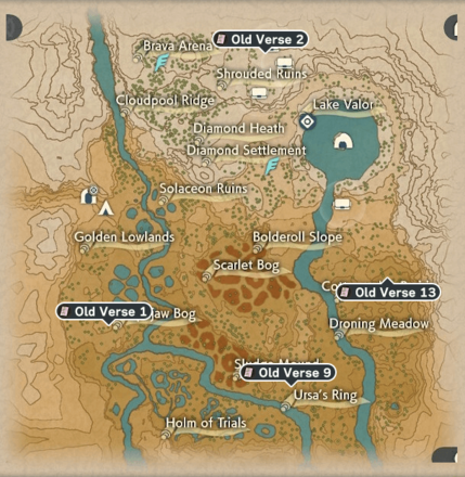 Crimson Mirelands Old Verse Map