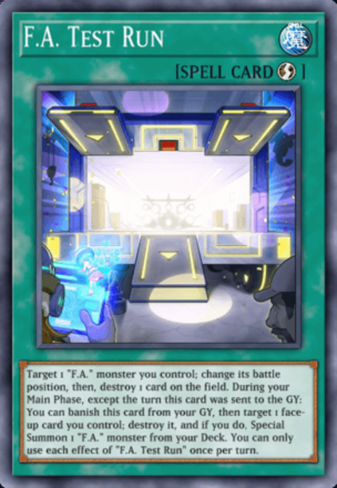 F.A. Test Run