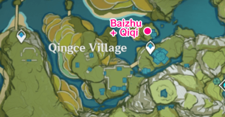 Genshin - Lantern Rite Baizhu and Qiqi Map Location