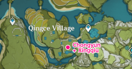 Genshin - Lantern Rite Chongyun and Xingqiu Map Location