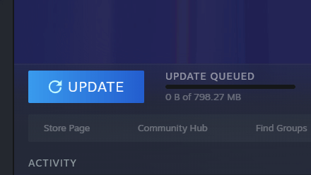 MH Rise - Steam Game Needs Updating (Update Button)