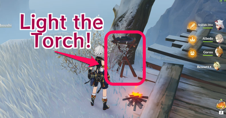 Genshin - Eight Locales Day 1 Quest - Torch