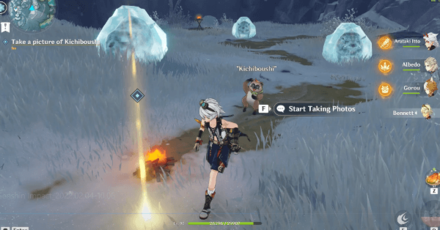 Genshin - Eight Locales Day 1 Quest - Take a Picture of Kichiboushi