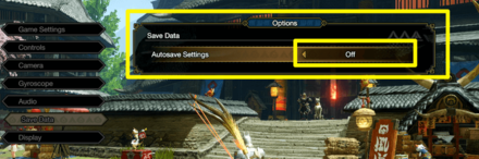 MH Rise - How to Disable Autosave Step 3