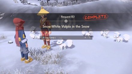 Snow-White Vulpix in the Snow
