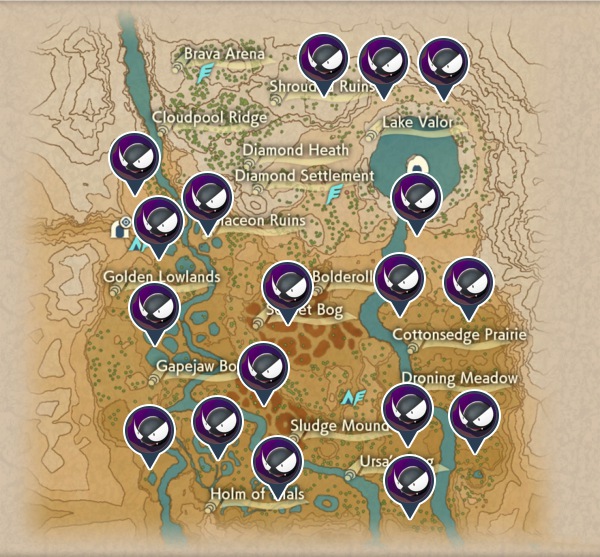 Gastly Crimson Mirelands Map Locations