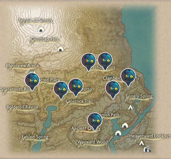 Bronzor Coronet Highlands Map Locations