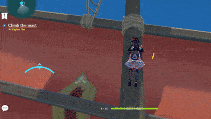 Genshin - How to Climb the Mast in The Alcor