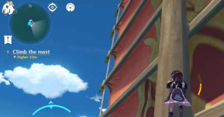 Genshin - Head to The Alcor and Climb the Mast