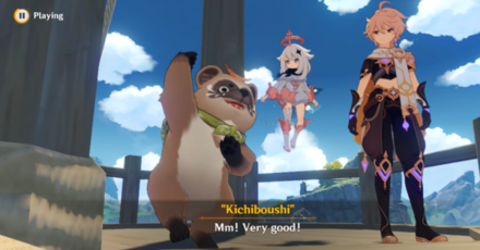 Genshin - Talk to Kichiboushi up the Mast