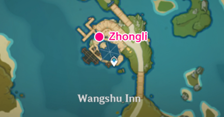 Genshin - Lantern Rite Zhongli Location 4 - Wangshu Inn Map