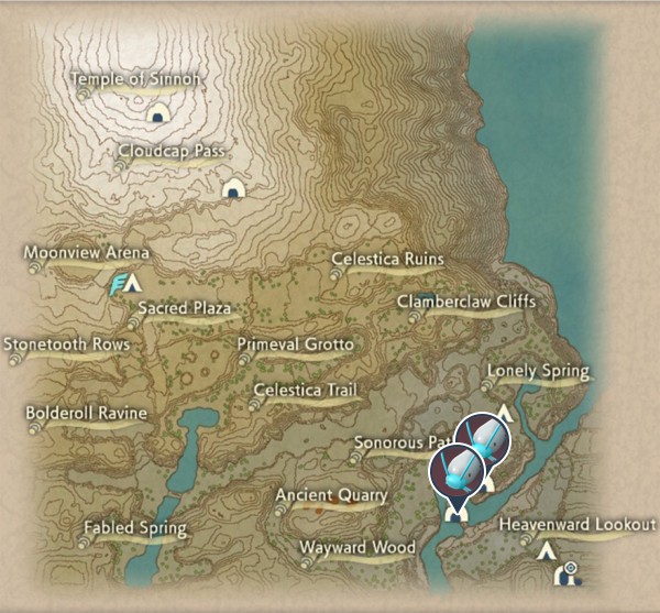 Barboach Coronet Highlands Map Locations