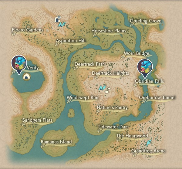 Gyarados Obsidian Fieldlands Map Locations