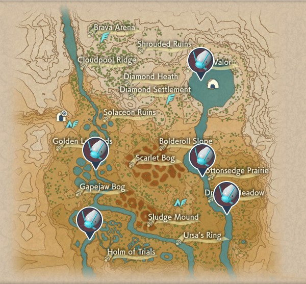 Barboach Crimson Mirelands Map Locations