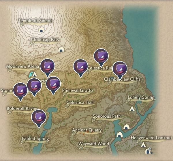 Haunter Coronet Highlands Map Locations