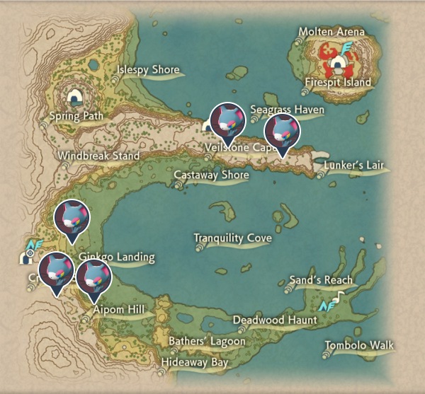 Glameow Cobalt Coastlands Map Locations