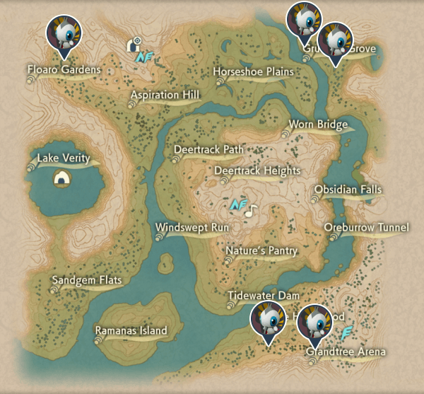 Beautifly Obsidian Fieldlands Map Locations