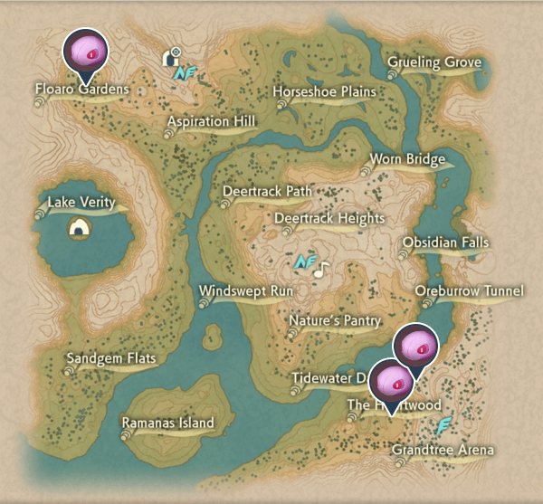 Cascoon Obsidian Fieldlands Map Locations