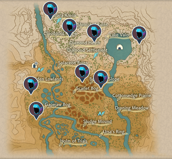 Golbat Crimson Mirelands Map Locations