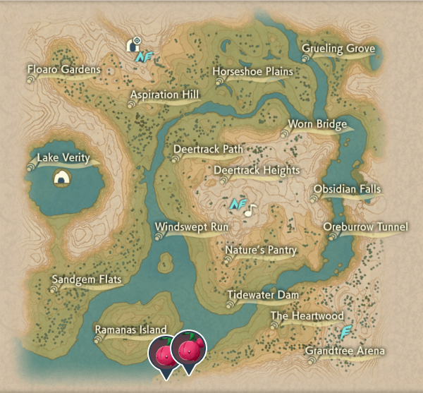 Cherubi Obsidian Fieldlands Map Locations