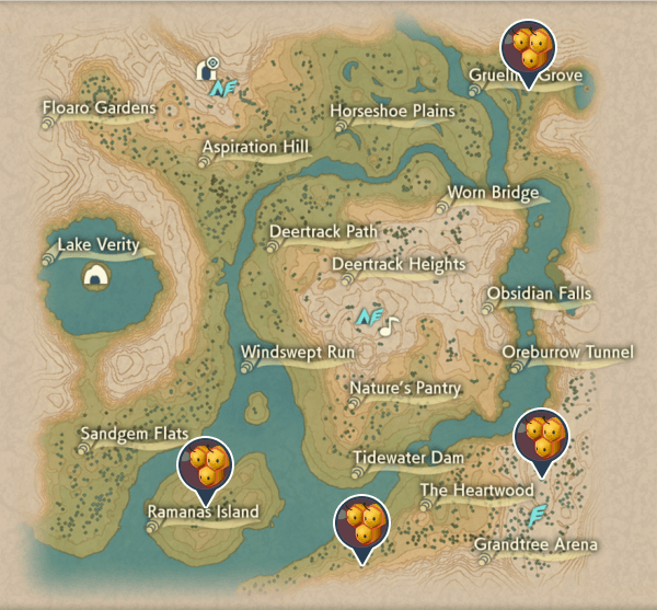 Combee Obsidian Fieldlands Map Locations
