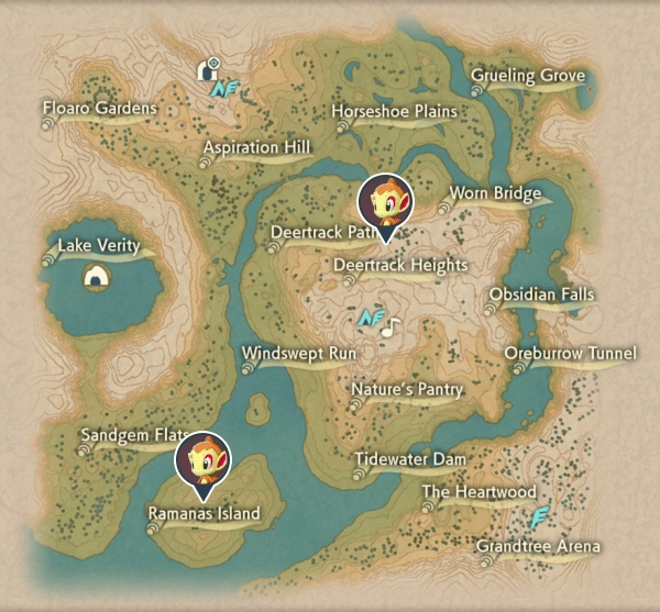 Chimchar Obsidian Fieldlands Map Locations