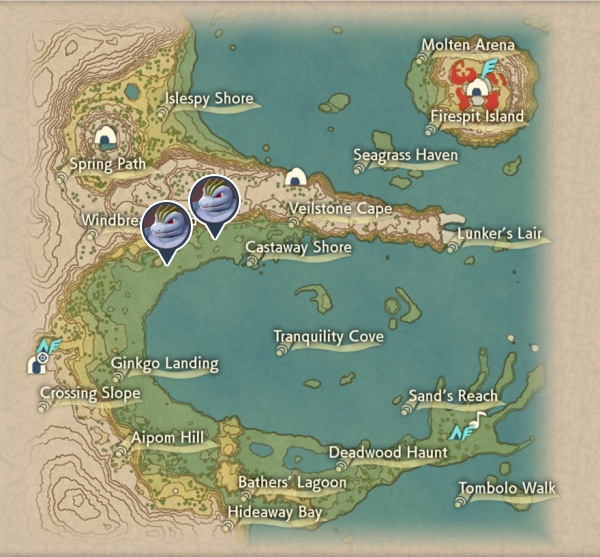 Machoke Cobalt Coastlands Map Locations