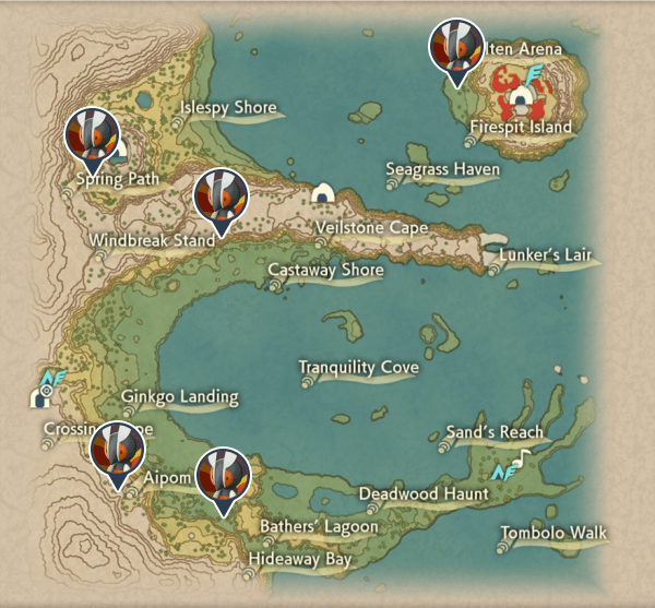 Mothim Cobalt Coastlands Map Locations