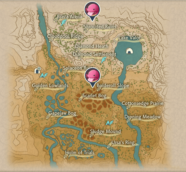 Lickitung Crimson Mirelands Map Locations