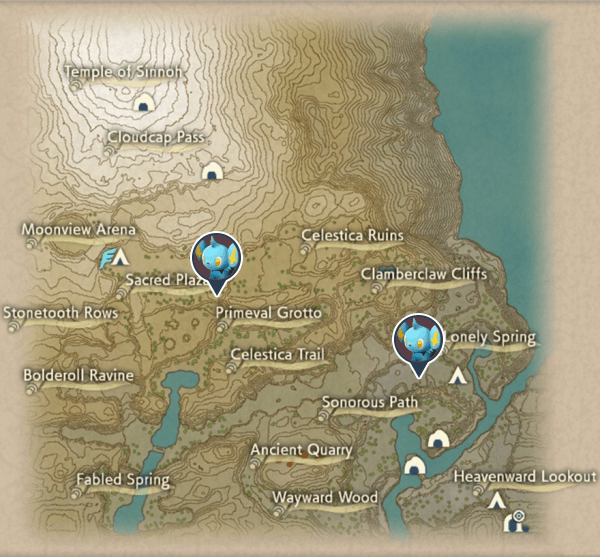 Shinx Coronet Highlands Map Locations