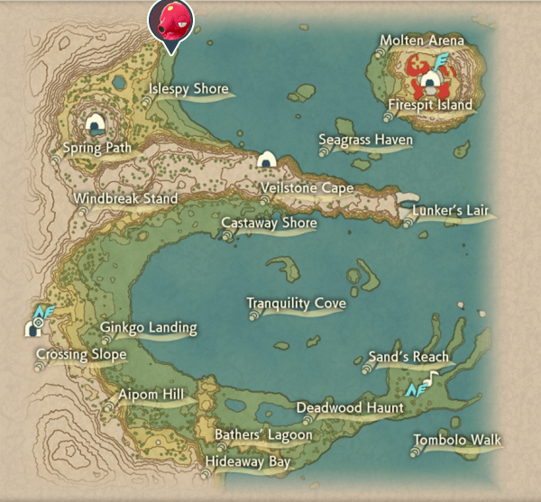 Octillery Cobalt Coastlands Map Locations