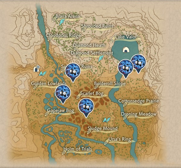 Tangela Crimson Mirelands Map Locations