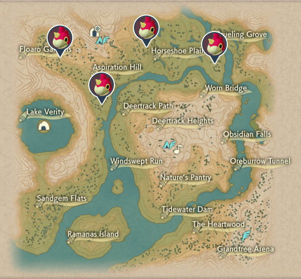 Wurmple Obsidian Fieldlands Map Locations