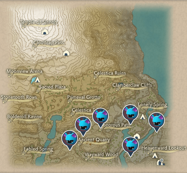 Zubat Coronet Highlands Map Locations
