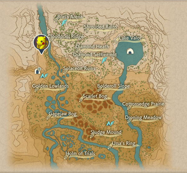 Pikachu Crimson Mirelands Map Locations