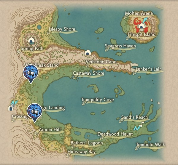 Tangela Cobalt Coastlands Map Locations