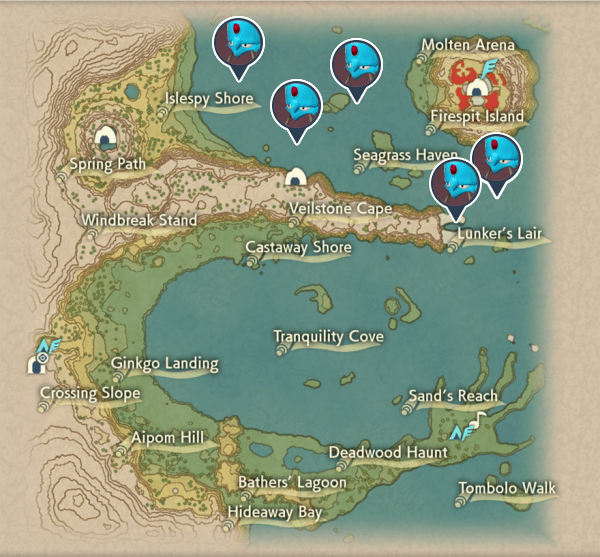 Tentacool Cobalt Coastlands Map Locations