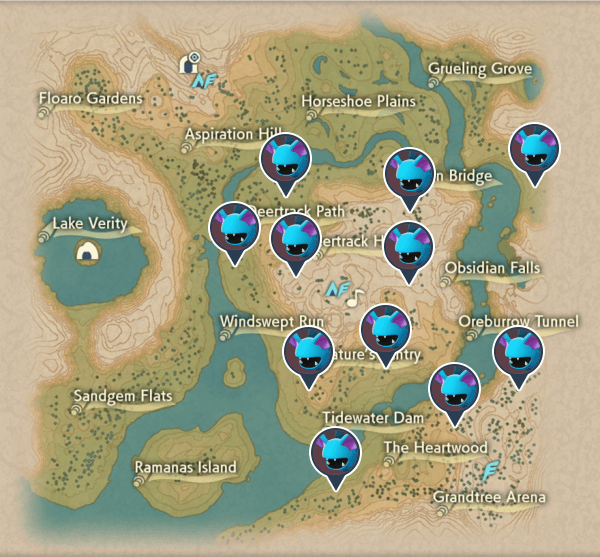 Zubat Obsidian Fieldlands Map Locations