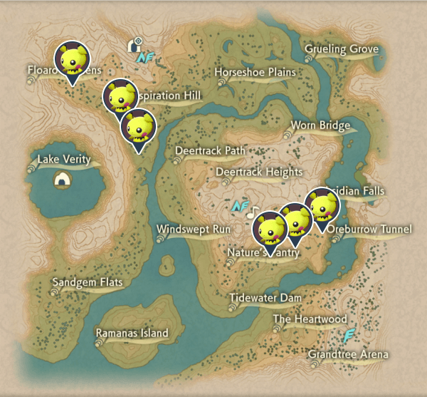 Pichu Obsidian Fieldlands Map Locations
