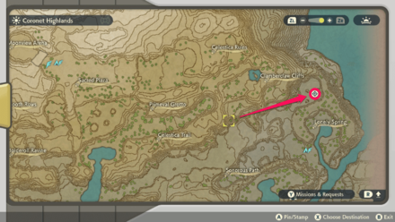 Coronet Highlands Darkrai Location