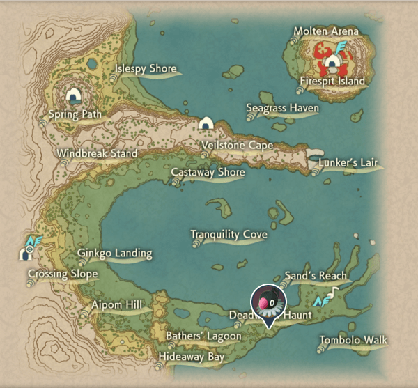 Chatot Cobalt Coastlands Map Locations