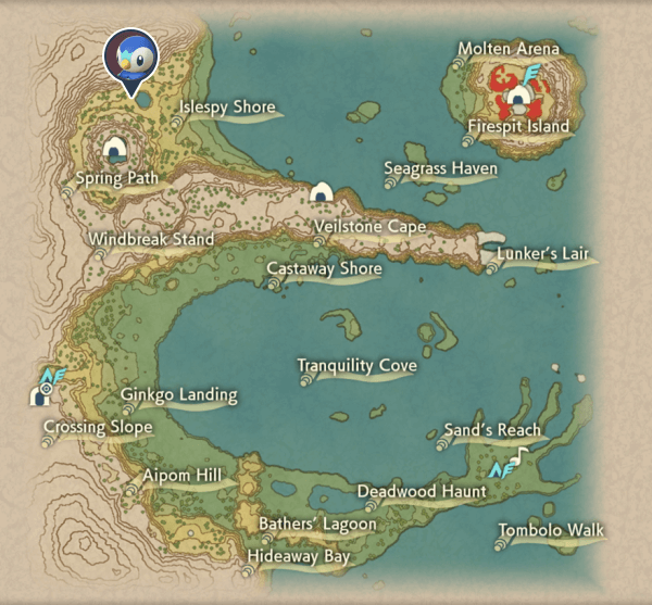 Piplup Cobalt Coastlands Map Locations