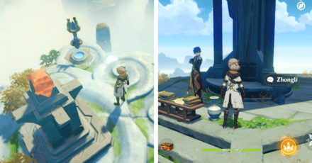 Genshin - Lantern Rite Zhongli Location 5 Qingyun Peak